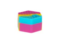 Heisenberg Silikondose - Hexa (Honigwabe) - D 48 mm - Lila Gelb Blau