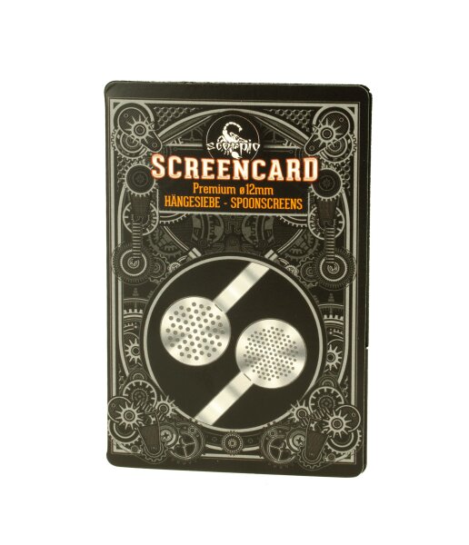 Scorpio Screencard Edelstahlsiebe - Premium - 4x 12 mm - Hängesiebe