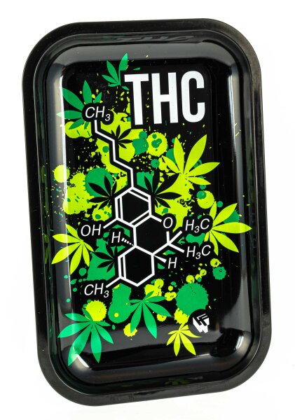 Fire Flow Rolling Tray - THC Molecule (Formel) - 27,5x17,5 cm - Small