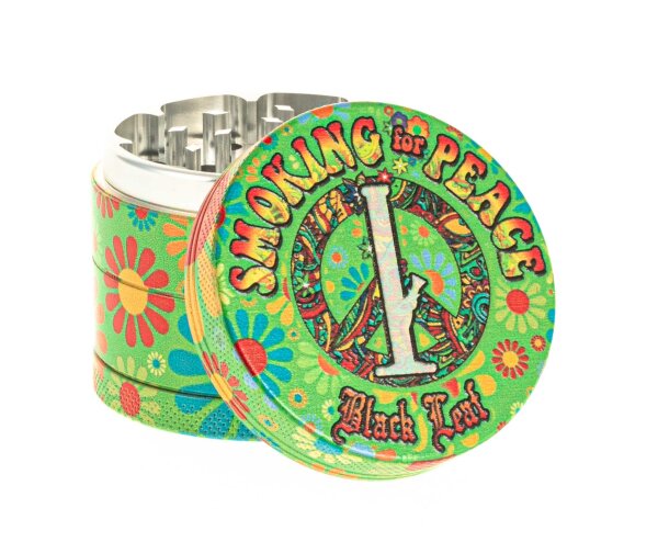 Black Leaf Pollinatorgrinder - all over print - smoking for peace - D 54 mm H 46 mm