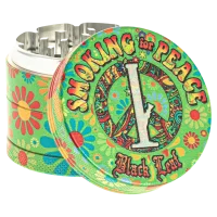 Black Leaf Pollinatorgrinder - all over print - smoking for peace - D 54 mm H 46 mm