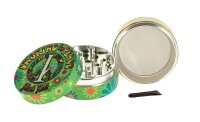 Black Leaf Pollinatorgrinder - all over print - smoking for peace - D 54 mm H 46 mm
