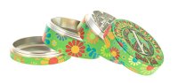 Black Leaf Pollinatorgrinder - all over print - smoking for peace - D 54 mm H 46 mm