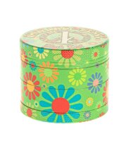 Black Leaf Pollinatorgrinder - all over print - smoking for peace - D 54 mm H 46 mm