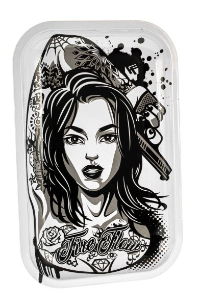 Rolling Tray - Tattoo Girl - 27,5x17,5x2,5 cm - Small
