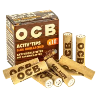 OCB Activ Tips - Aktivkohlefilter 7 mm - Unbleached - 10er