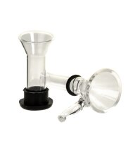 Kupplung für kleine Glasbongs mit Dichtung - L 5 cm 2Tlg.