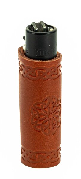 Lederhülle/Cover für Clipper - geprägt - Celtic Pattern Bold