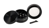 Metallgrinder "Ripped" Pollinator/Sieb H 33 mm D 35 mm - Schwarz