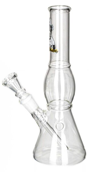 Greenline Glasbong 12,5er - Monkey - H 19 cm D 24 mm mit DoppelBauch