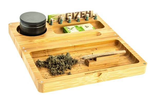 RAW Rolling Tray "Bamboo Flip" 22x23,4x2 cm