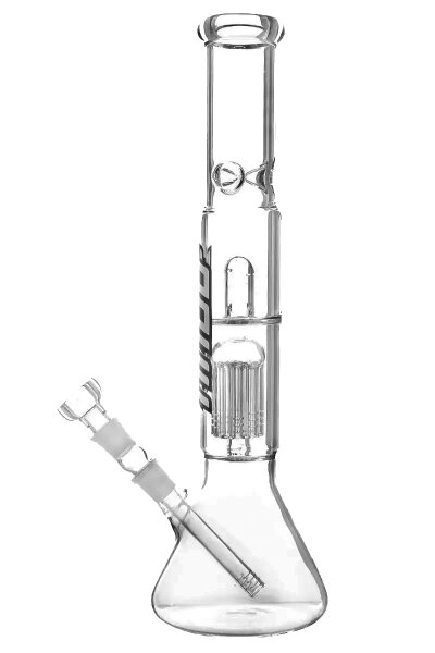 Heisenberg Glasbong 18,8er - Beaker - 8 Arm Percolator + Dome Percolator - H 44 D 125/60 mm WS 5 mm