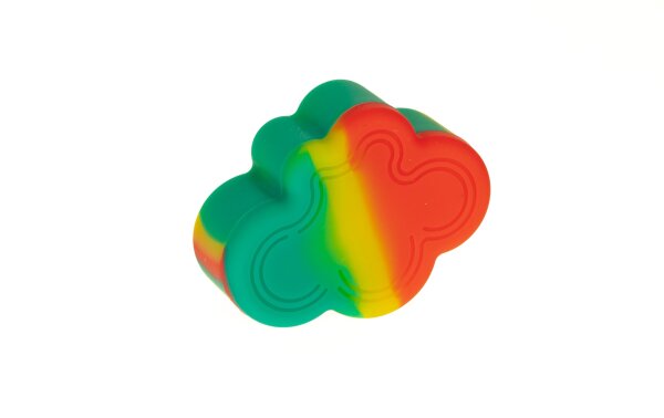 Heisenberg - Silikondose - Cloud/Wolke - 4 Fächer - L 6,5 cm - Rot/Gelb/Grün