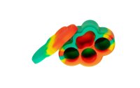 Heisenberg - Silikondose - Cloud/Wolke - 4 Fächer - L 6,5 cm - Rot/Gelb/Grün