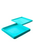 Heisenberg - Silikondose/Box - Square/Quadrat - Groß 200ml - 17,5x17,5x2,5 cm - Hellblau
