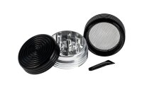 Pollinator Grinder Riffel Schwarz/Silber - D 38 mm