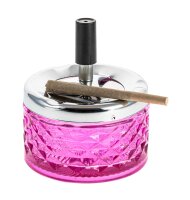 Angelo Schleuderaschenbecher "Kristall" aus Glas D 95 mm - Pink