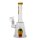 Thug Life Glasbong - 14,5er Percolator + Bauch - H 21 cm D 25 mm - Bunte/Gelbe Farbakzente