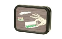 Metalldose - Keep on Rolling - 112x82x26 mm - Schwarz mit Aufkleber