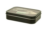 Metalldose - Keep on Rolling - 112x82x26 mm - Schwarz mit Aufkleber