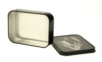 Metalldose - Keep on Rolling - 112x82x26 mm - Schwarz mit Aufkleber