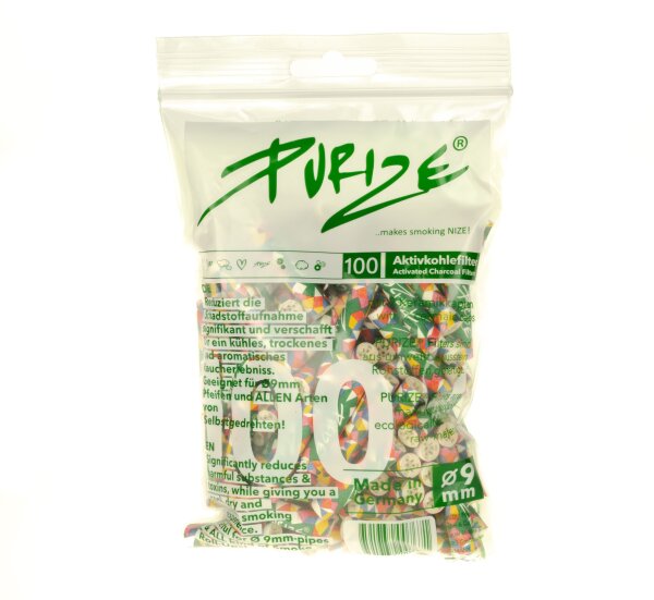 Purize Aktivkohlefilter - Regular - 9 mm - 100 Stk. - All Colour (Bunt)
