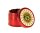 Black Leaf Pollinator Grinder mit Bild - Horus Eye - D 50 mm H 40 mm - Rot