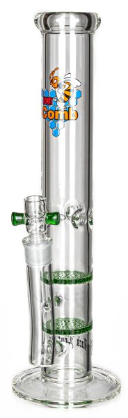 Black Leaf Glasbong 18,8er 2x HoneyComb Percolator H 38 cm D 50 mm WS 5 mm - Grün - ICE
