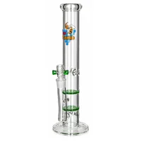 Black Leaf Glasbong 18,8er 2x HoneyComb Percolator H 38 cm D 50 mm WS 5 mm - Grün - ICE