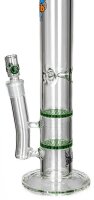 Black Leaf Glasbong 18,8er 2x HoneyComb Percolator H 38 cm D 50 mm WS 5 mm - Grün - ICE