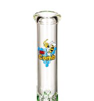 Black Leaf Glasbong 18,8er 2x HoneyComb Percolator H 38 cm D 50 mm WS 5 mm - Grün - ICE