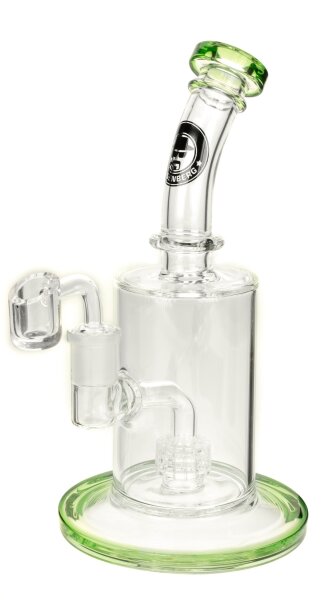 Heisenberg Öl-Glasbong 14,5er - Incubator ink. Banger & Matrix-Percolator - H 21 cm D 65/23 mm - Grün