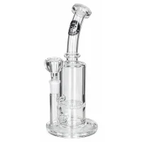 Heisenberg Glasbong 14,5er - Honey Dude 1x Honeycomb Percolator - H 22 cm D 50/23 mm - Klar/Farblos - N