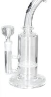Heisenberg Glasbong 14,5er - Honey Dude 1x Honeycomb Percolator - H 22 cm D 50/23 mm - Klar/Farblos - N
