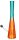 Hollandbong mit Kickloch - Türkis/Orange - mit Schlauch - H 40 cm