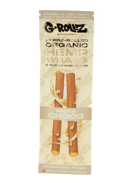 G-Rollz - Hanf Blunt - White Chocolate - vorgerollt mit Maisfilter - 2 Stück