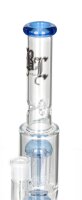 Black Leaf Glasbong 18,8er - 2x 8 Arm Baum-Percolator - H 35,5 cm D 60/39 mm - Blau - ICE