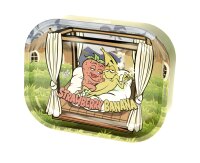 Best Buds - Metallbox mit Rolling Tray als Deckel - Strawberry Banana - 14x18x5 cm