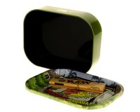 Best Buds - Metallbox mit Rolling Tray als Deckel - Strawberry Banana - 14x18x5 cm