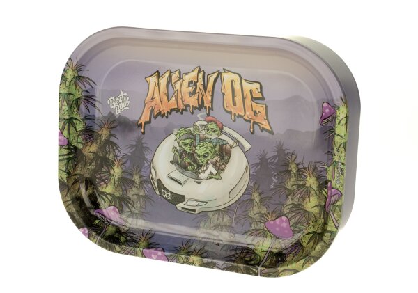 Best Buds - Metallbox mit Rolling Tray als Deckel - Alien OG - 14x18x5 cm