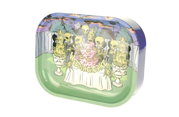 Best Buds - Metallbox mit Rolling Tray als Deckel - Wedding Cake - 14x18x5 cm