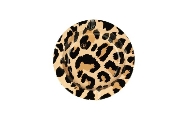 Metallaschenbecher "Leopard" - metallic rund - D 13,5 cm