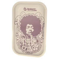 G-Rollz Rolling Tray - Purple Haze (Jimy Hendrix) Weiß/Lila - 17,7x27,5 cm - Small