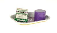 G-Rollz Rolling Tray - Purple Haze (Jimy Hendrix) Weiß/Lila - 14x18 cm - Mini