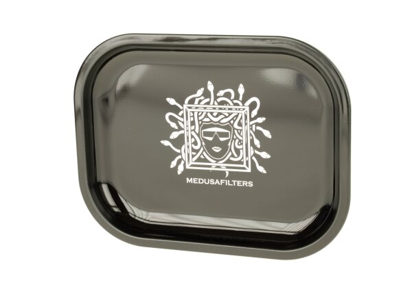 Medusa Rolling Tray - Schwarz mit logo - 18x14 cm - Mini