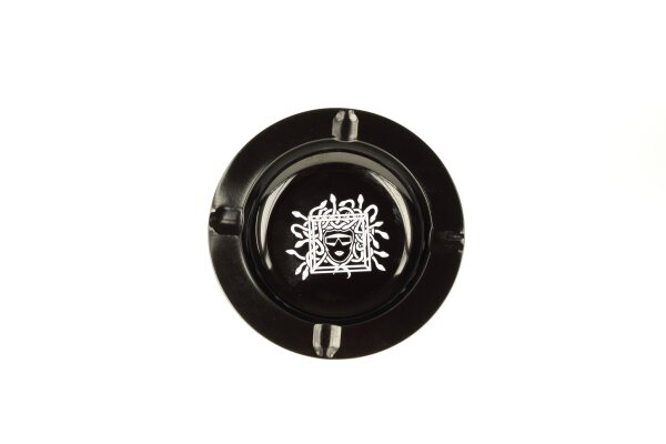 Medusa Aschenbecher aus Metall - D 13 cm - Schwarz mit Logo