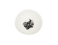 Best Buds - Silikonschale - Weiß mit schwarzen Best Buds Schriftzug - D 7 cm