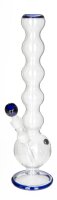 Boost Glasbong 18,8er - Bubble - H 47 cm D 45 mm WS 5 mm - Klar/Blau