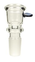 Glaskopf 18,8er gerader Aufbau mit blauem Henkel