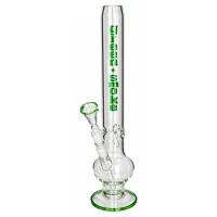 BamBamBhole Glasbong mit Bauch 18,8er H 40 cm WS 5 mm + ICE "Grün"